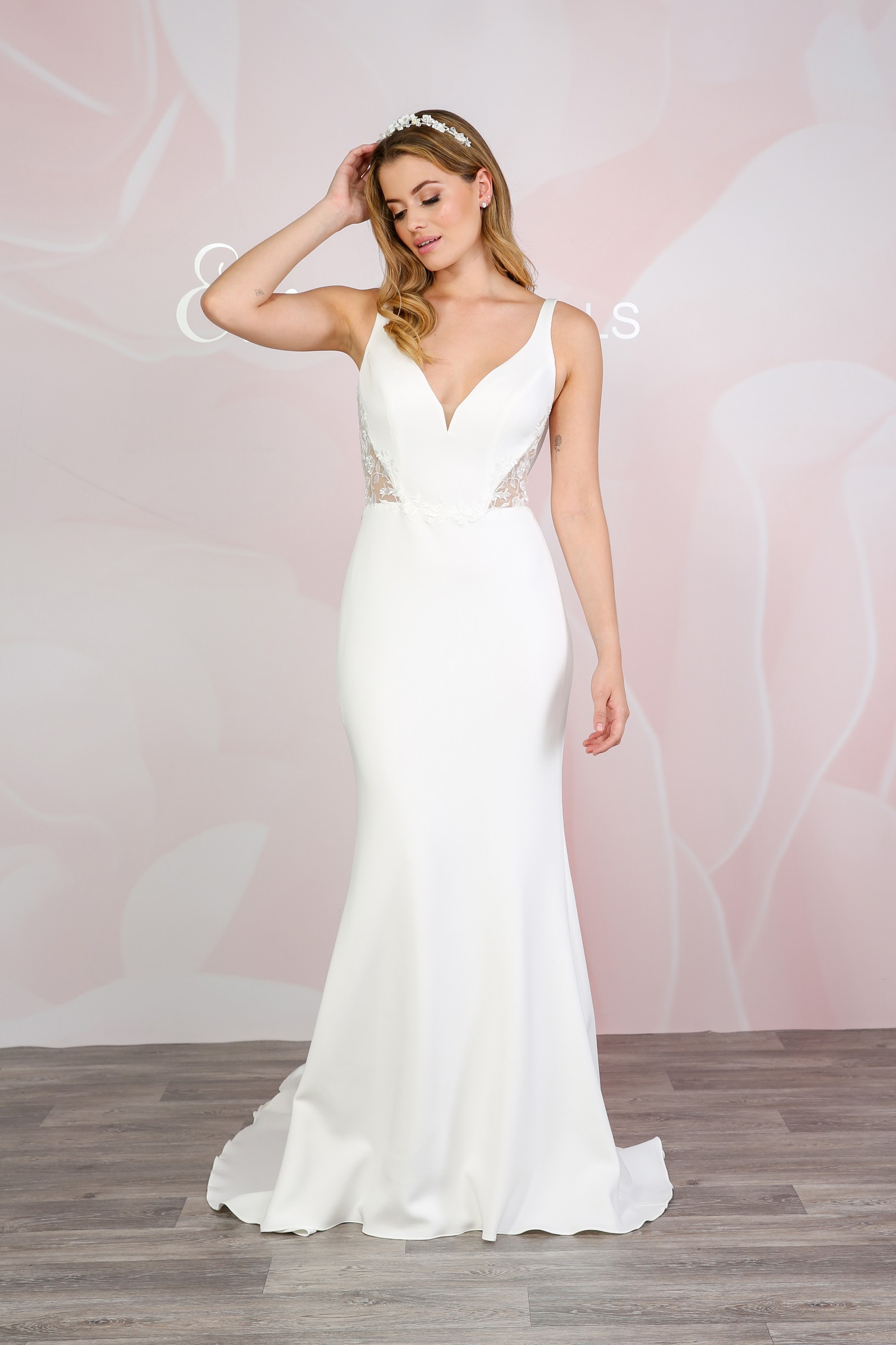 Loveheart Bodice Cowl Back Gown - Emma Bridals