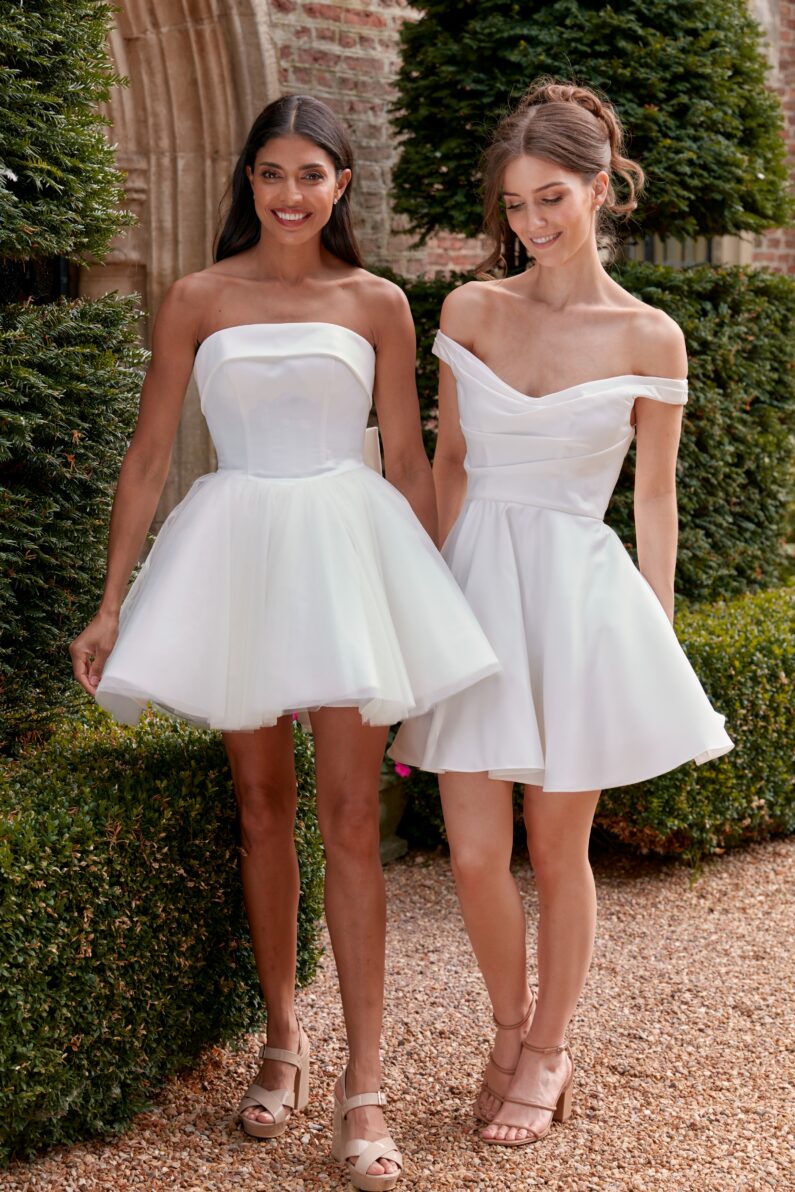 one size fits all bridesmaid dress buzzfeed MINIMALIST A-LINE SATIN WEDDIN DRESS EMMA main image 1