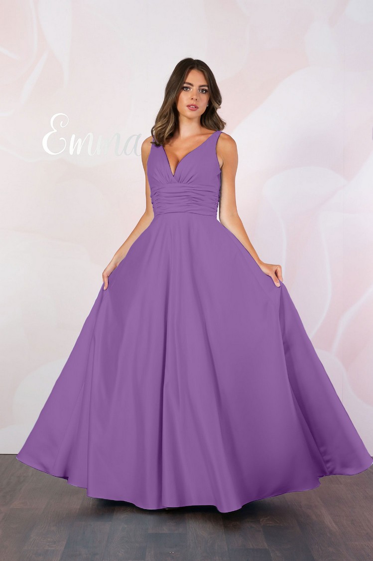 Flared Satin Dress in Black
