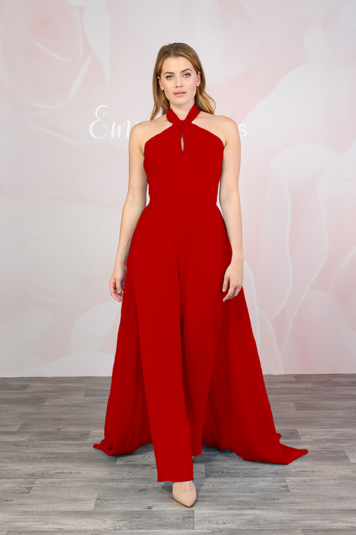Bridesmaid jumpsuit with skirt sales